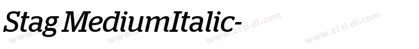 Stag MediumItalic字体转换